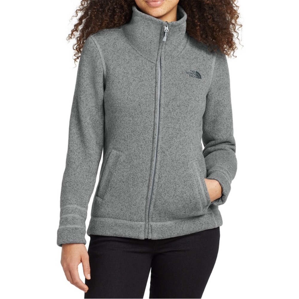 The North Face Women's Heather Gray zip up jacket